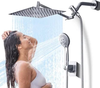 Regendouchecombinatie 10 Inch Chroom met Handdouche