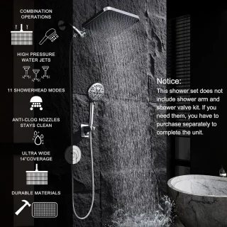 Regendouchecombinatie met handdouche