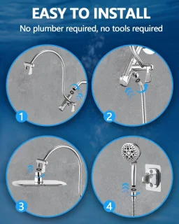 Regendouchecombinatie met handdouche