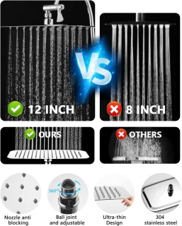 Regendouchecombinatie met handdouche