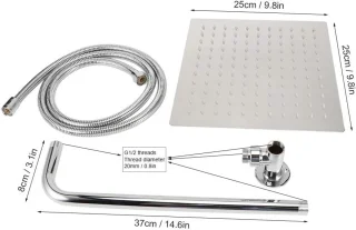 Regendouchecombinatie RVS 25 cm