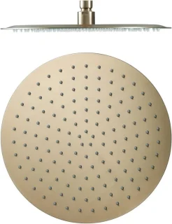 Regendouchekop 10 inch rond geborsteld goud