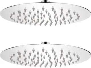 Regendouchekop 2 stuks – Douchekop RVS – Ø 20 cm – Zilver