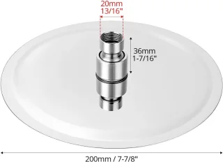 Regendouchekop 20 cm