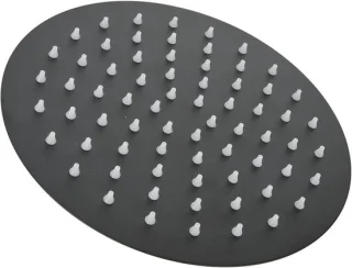 Regendouchekop 20 cm Rond - Mat Zwart