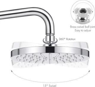 Regendouchekop 20 Inch Chroom Gepolijst Inbouw