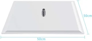 Regendouchekop 20 inch vierkant RVS