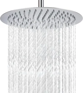 Regendouchekop 25 cm rond - Chroom