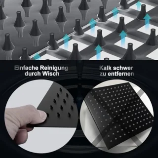 Regendouchekop 30 cm Vierkant Inbouw