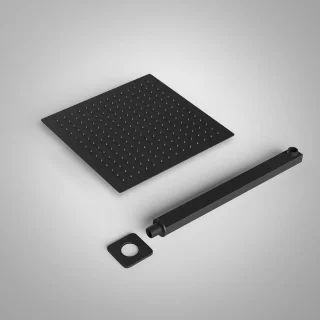 Regendouchekop 30 cm Zwart Inbouw