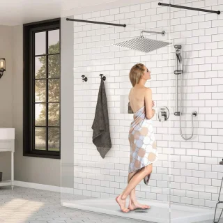 Regendouchekop 50x50 cm vierkant RVS