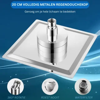 Regendouchekop Chroom