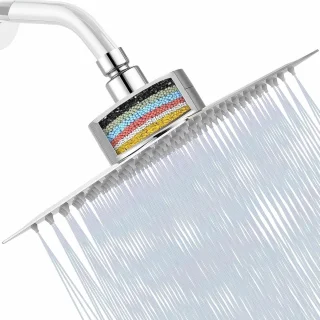 Regendouchekop deluxe 20 cm chroom met filter
