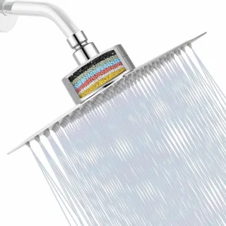 Regendouchekop deluxe 20 cm chroom met filter