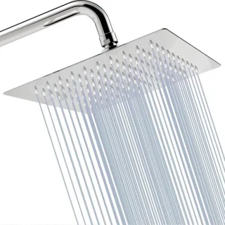 Regendouchekop deluxe 20 cm vierkant chroom