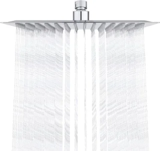 Regendouchekop deluxe 20 cm vierkant zilver