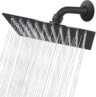 Regendouchekop deluxe 20 cm zwart