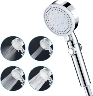Regendouchekop en handdouche 27 cm zilver
