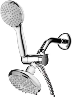 Regendouchekop en handdouche comboset 3-weg zilver