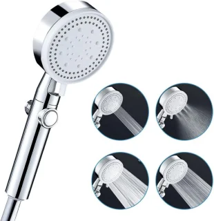 Regendouchekop en handdouche - zilver