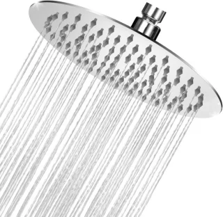 Regendouchekop grote douchekop 30 x 30 cm zilver