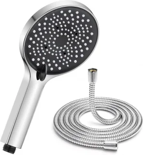 Regendouchekop Handdouche 130mm Chroom/Zwart