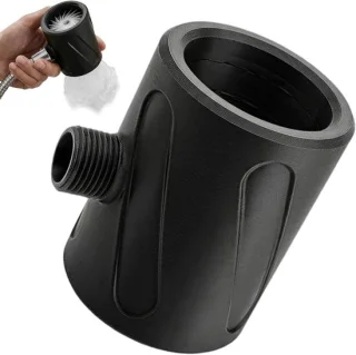 Regendouchekop handdouche 8.5 x 8 cm zwart