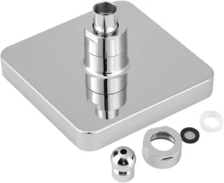 Regendouchekop led - vierkant - 15 cm - chroom