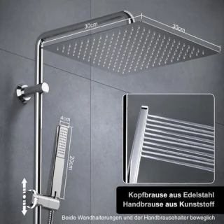 Regendouchekop met douchearm zonder kraan