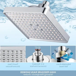 Regendouchekop met filter 15 cm chroom