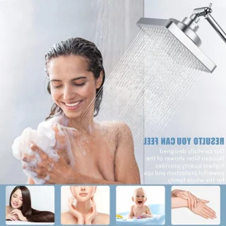 Regendouchekop met filter 15 cm chroom