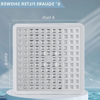 Regendouchekop met filter 15 cm chroom