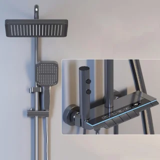 Regendouchekop met handdouche - wandmontageset - chroom