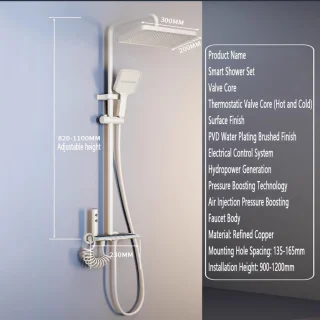 Regendouchekop met handdouche - wandmontageset - chroom