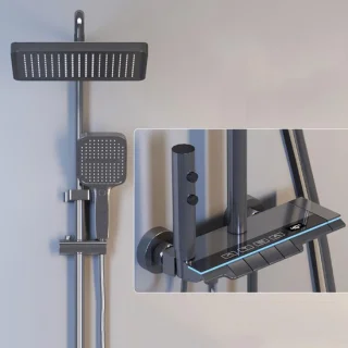 Regendouchekop met handdouche - wandmontageset - chroom