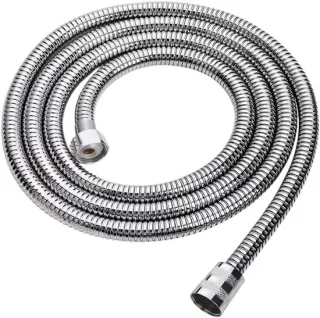 Regendouchekop met slang - zilver