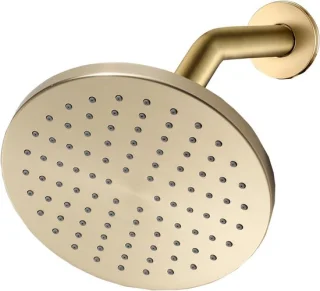 Regendouchekop rond 20 cm geborsteld goud