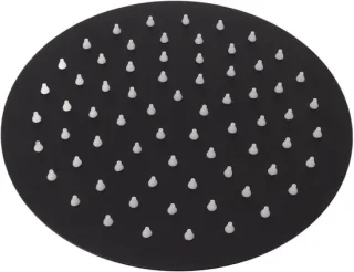 Regendouchekop Rond 20 cm Mat Zwart
