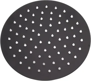 Regendouchekop rond 20 cm zwart