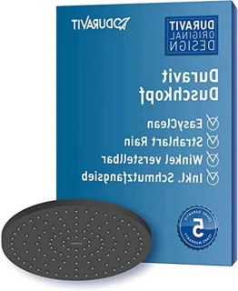 Regendouchekop Rond 250 mm Mat Zwart