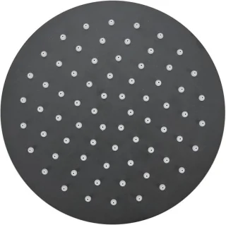 Regendouchekop rond 8 inch mat zwart