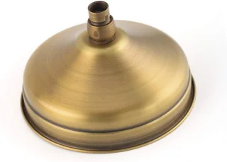 Regendouchekop rond antiek koper