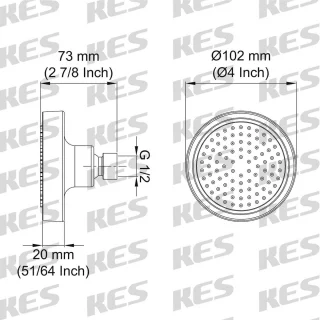 Regendouchekop Rond – Chroom