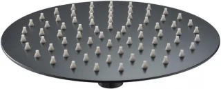 Regendouchekop rond RVS matzwart 25x25 cm