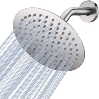Regendouchekop RVS 20 cm - Geborsteld nikkel