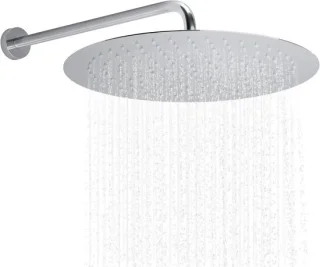 Regendouchekop RVS rond 40 cm met douchearm