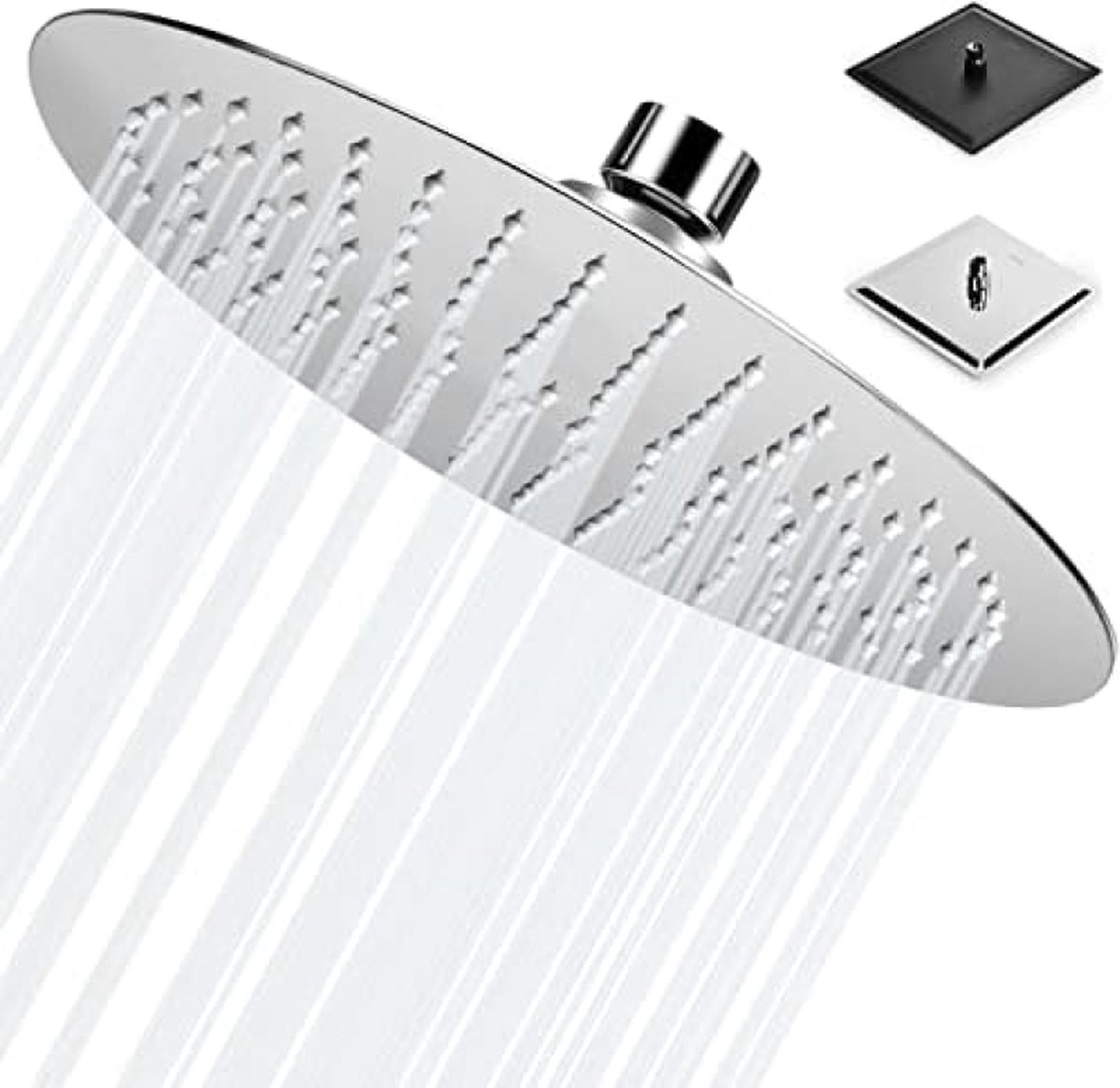 De Regendouchekop RVS Universeel Verstelbaar Rond in één oogopslag