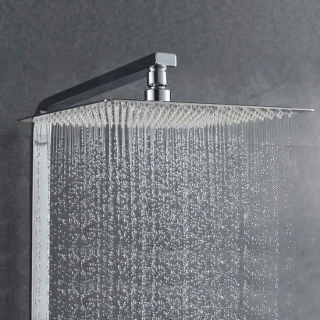 Regendouchekop RVS vierkant 20 cm chroom