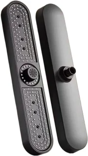 Regendouchekop set 19 inch zwart