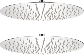 Regendouchekop set 40 cm zilver
